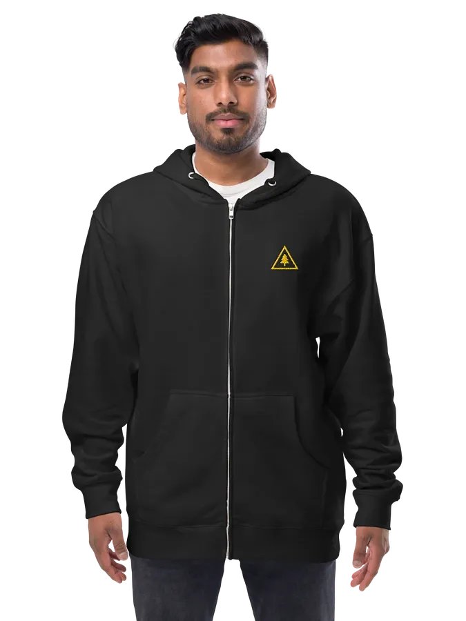 Embroidered Tree Triangle - Premium Fleece Zip-Up Hoodie product image (1)