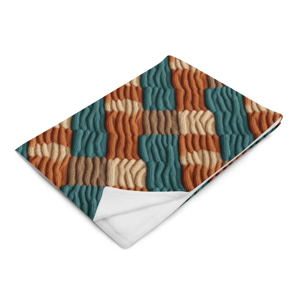 Boho Fall Colors Crochet Knit Pattern Throw Blanket product image (9)