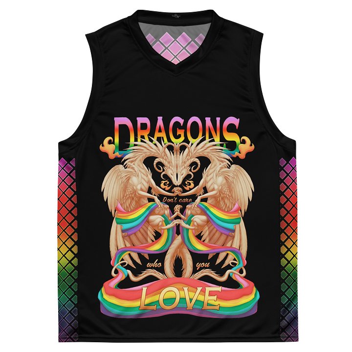 Black Pride Dragons Basketball Jersey product image (2)