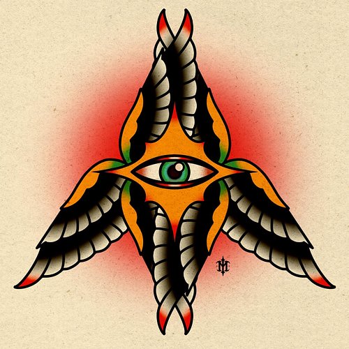 First drawing of 2026! Bangin’ little Seraph design. 

#traditionaltattoo #tattooflash #seraphimtattoo #utahartist #madeinthe801