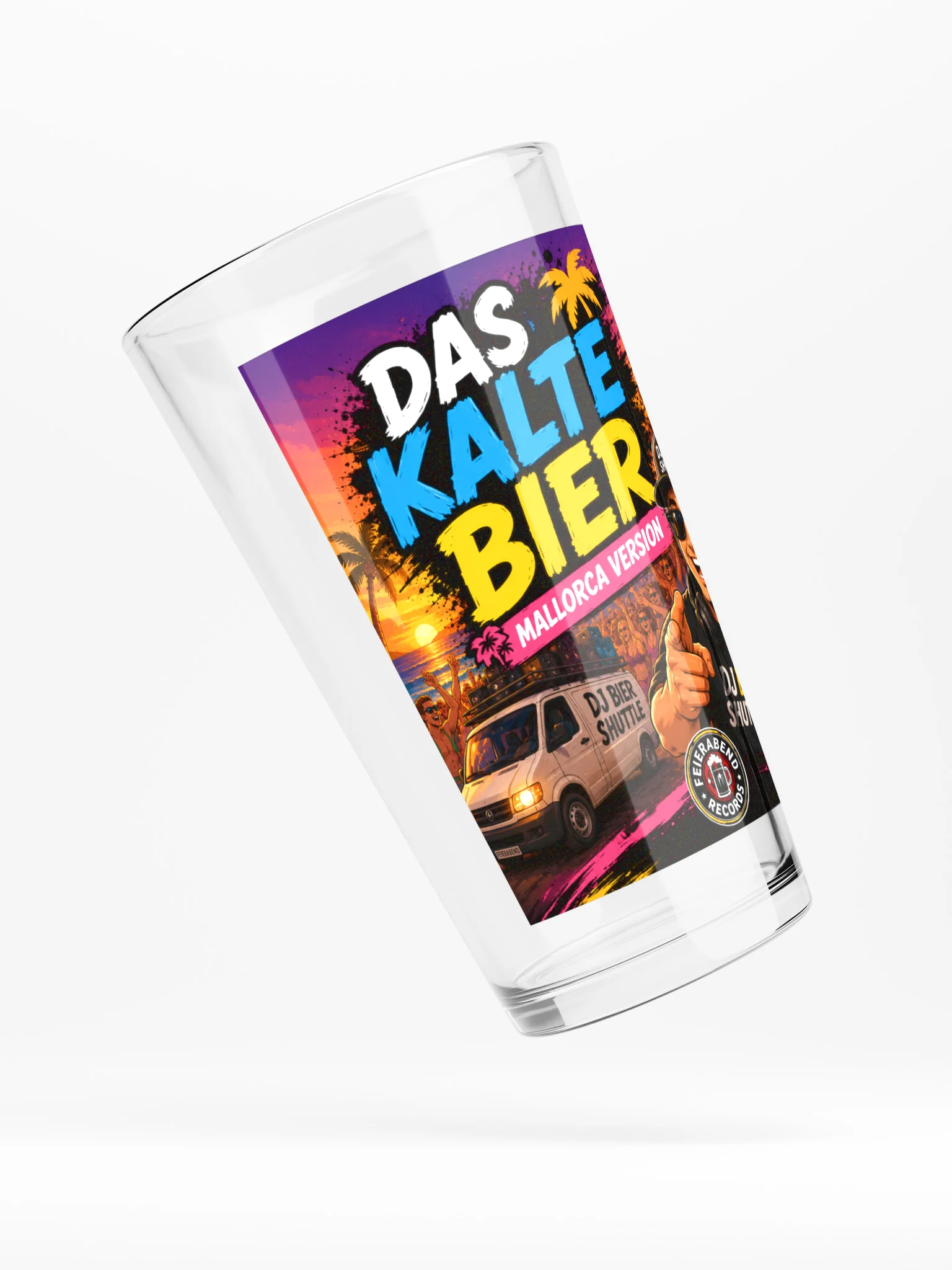 DJ Beer Shuttle Beer Glass "Das kalte Bier - Mallorca Version" product image (4)