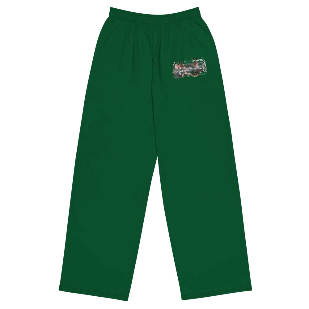 CurrentPulse "Logo" Wide Leg Joggers, Green product image (1)
