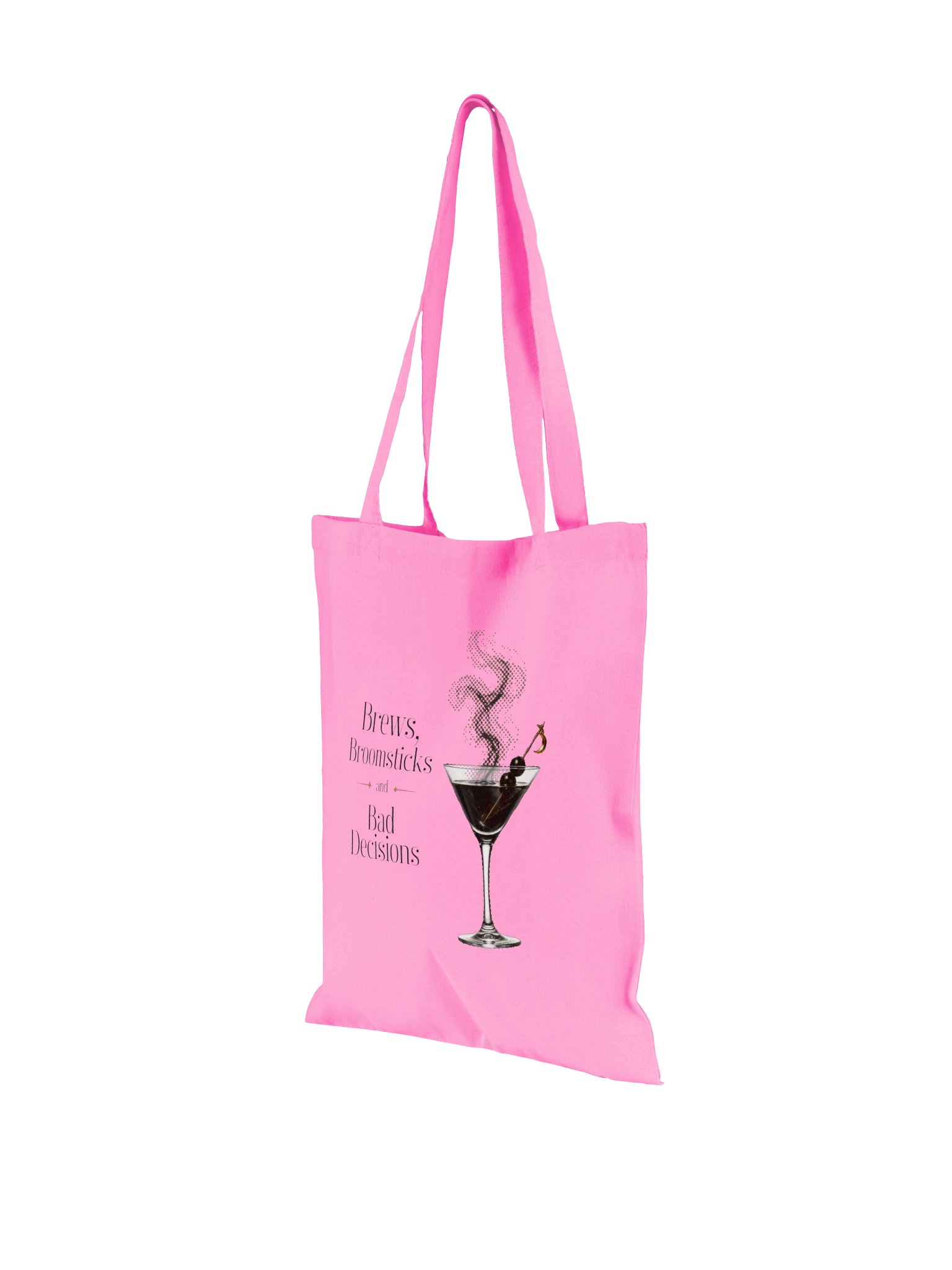 Brews, Broomsticks & Bad Decisions Tote in Pink product image (2)