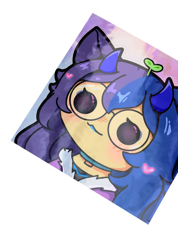 Blue232 stare meh Holo sticker product image (3)