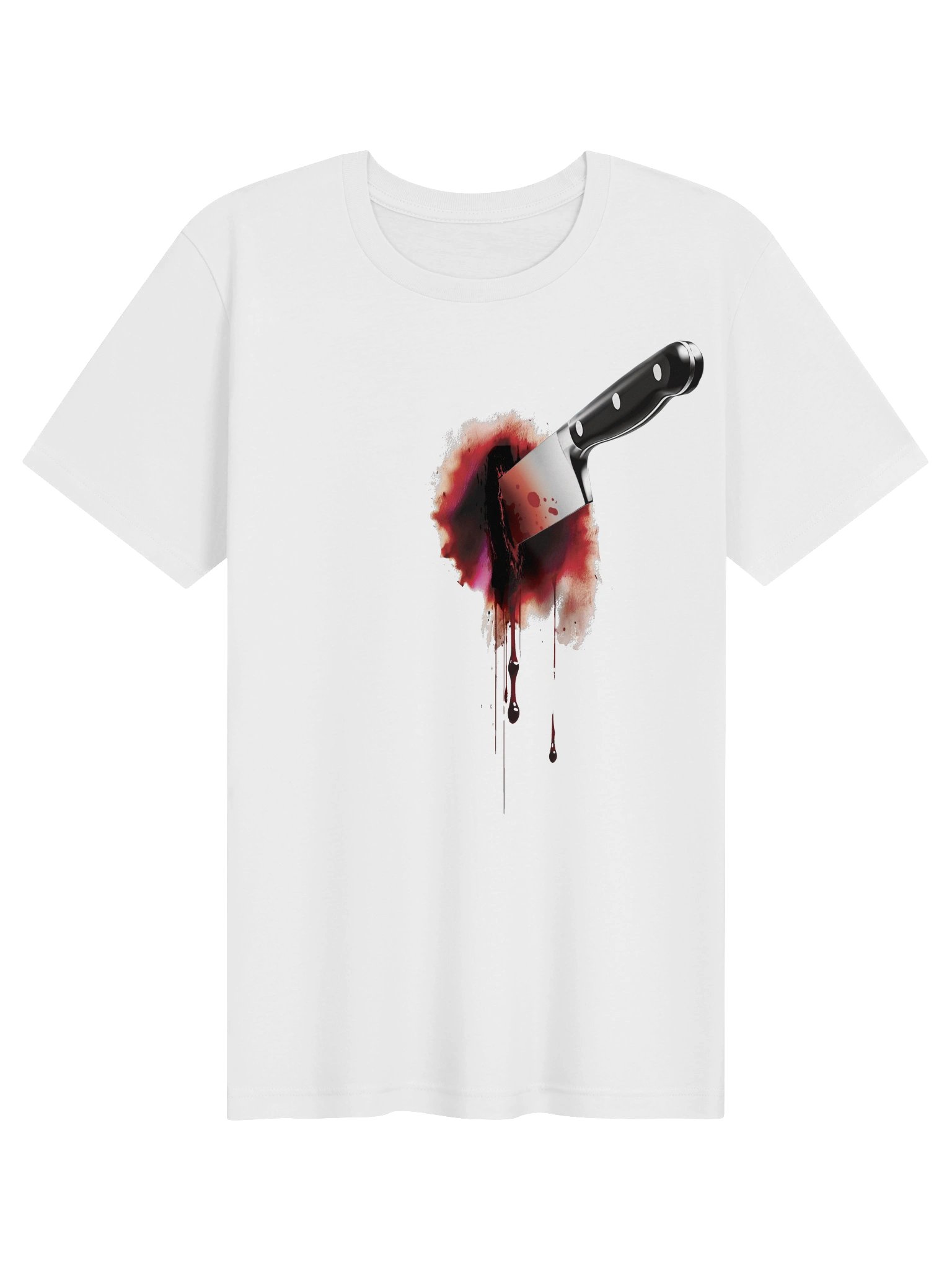 Bloody Knife Shirt Halloween Horror Blood Splatter Stab Wound Slasher Gore Costume product image (9)