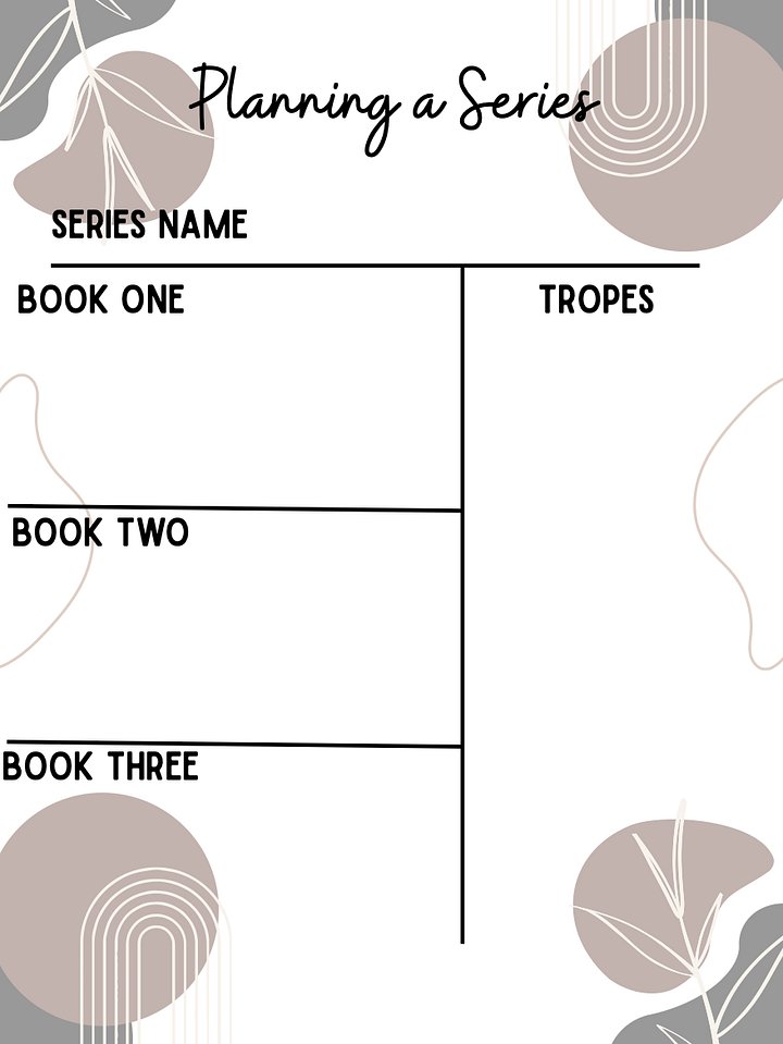 Planning A Series Worksheets + Newsletter Help product image (1)