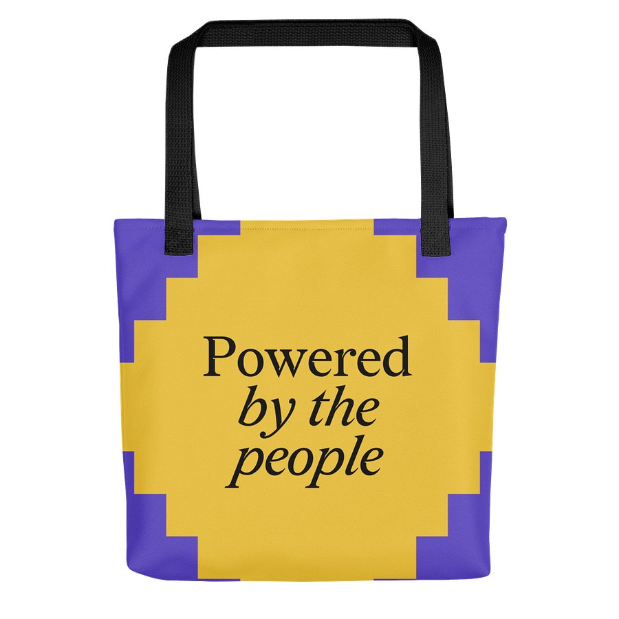 Powered by the People Tote (Purple/Yellow) Image 2