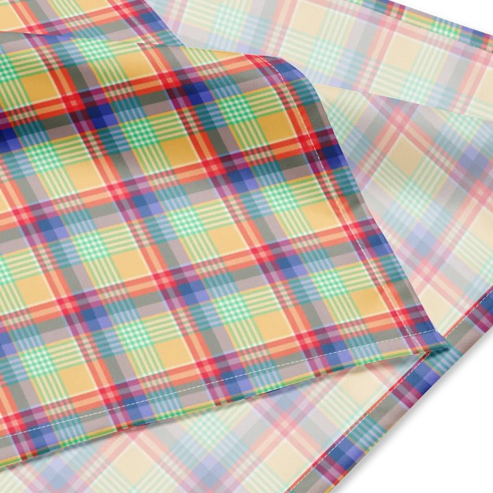 Bright Pastel Plaid Bandana product image (2)