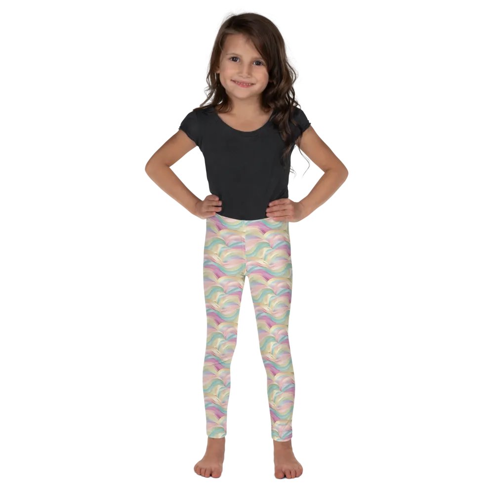 Pastel Marble Waves Kids Leggings product image (2)