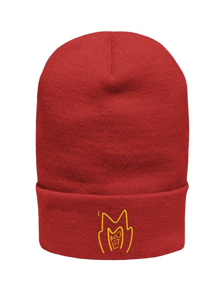 Immacu-LIT Vibes Embroidered Beanie - Red/Yellow product image (1)