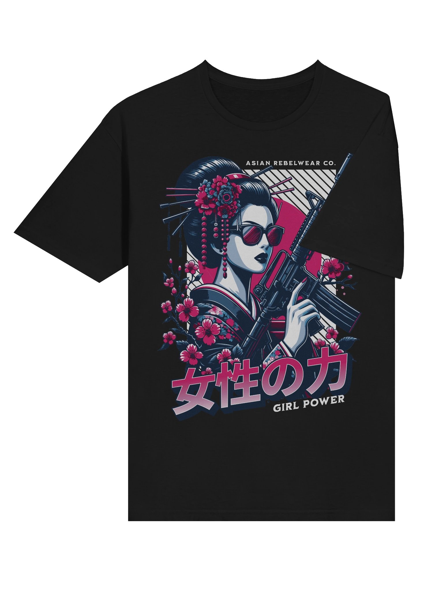 Geisha Girl Power Rifle T-Shirt - Gildan Softstyle product image (4)
