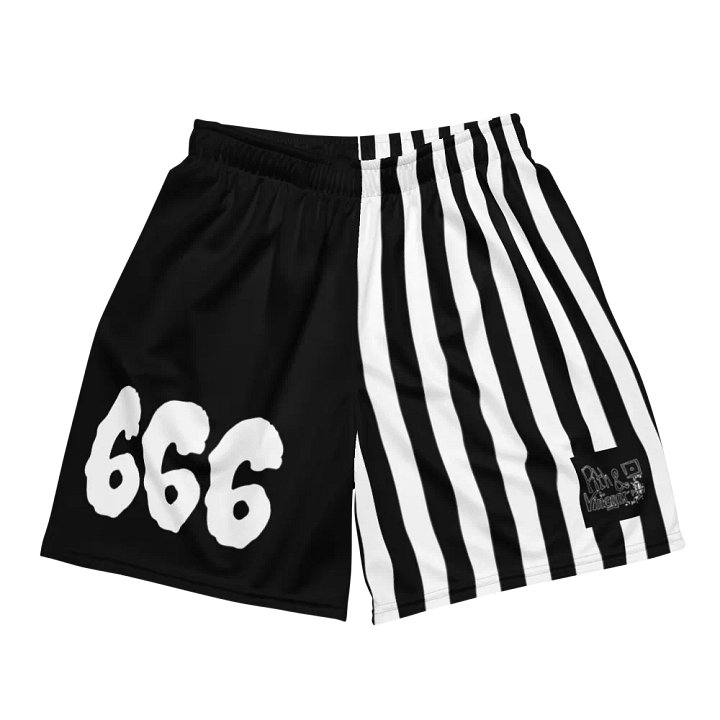 Maltese cross and skull mesh shorts product image (1)