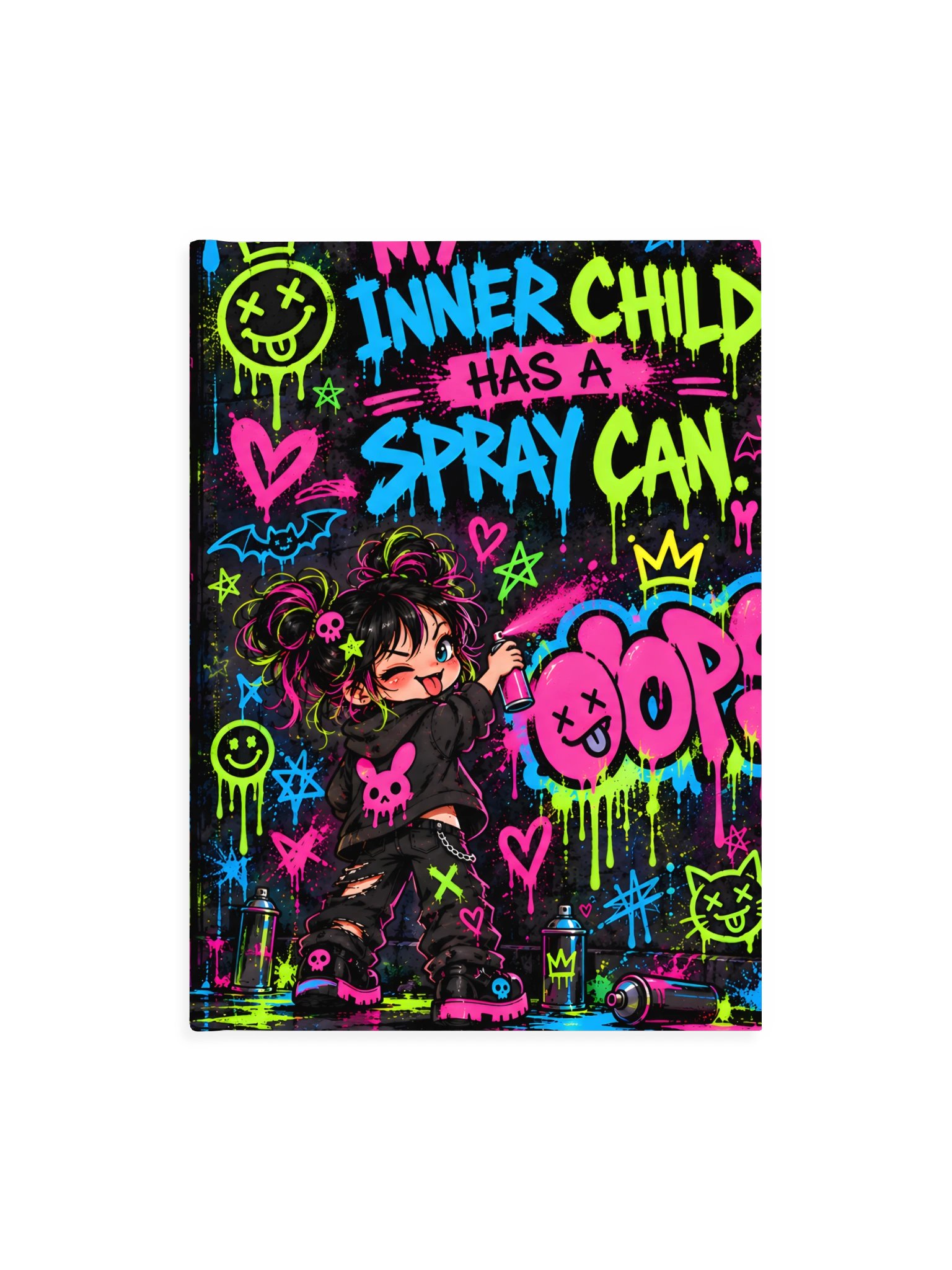 My Inner Child Has a Spray Can — Neon Graffiti Journal product image (1)