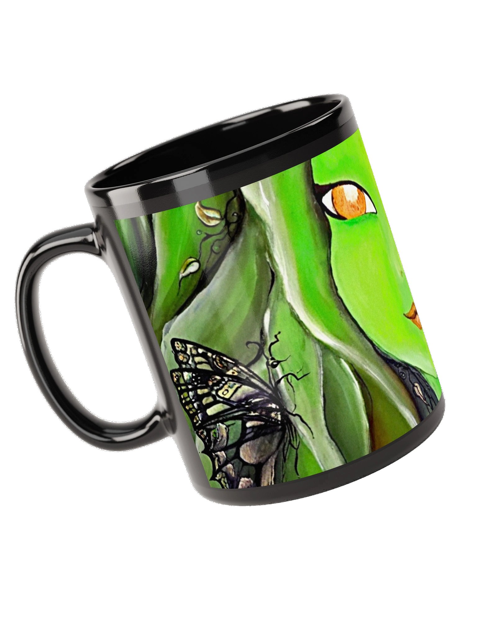 Spring Fairy black glossy mug product image (9)