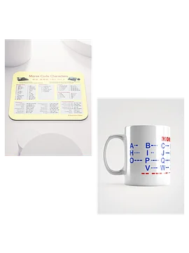Morse Code Mouse Mat & Coffee Mug