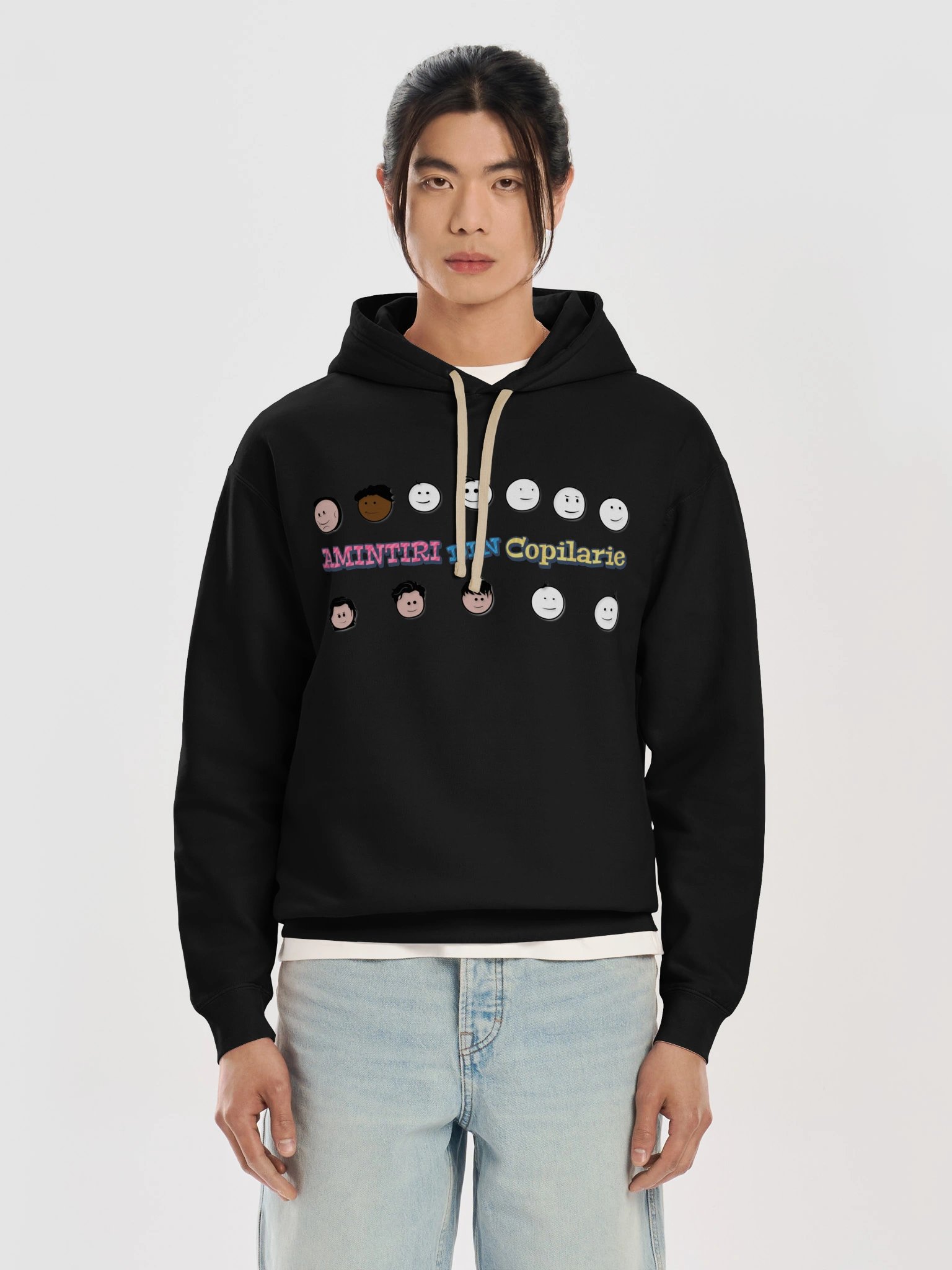 🧥 Hanorac Negru Bărbați „Amintiri Din Copilărie” – Personajele product image (5)