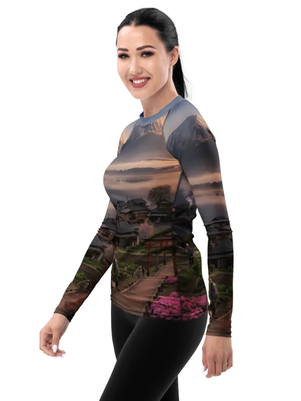 Women's Mount Fuji Long Sleeve Rash Guard | UPF 50+ Sun Protection product image (8)