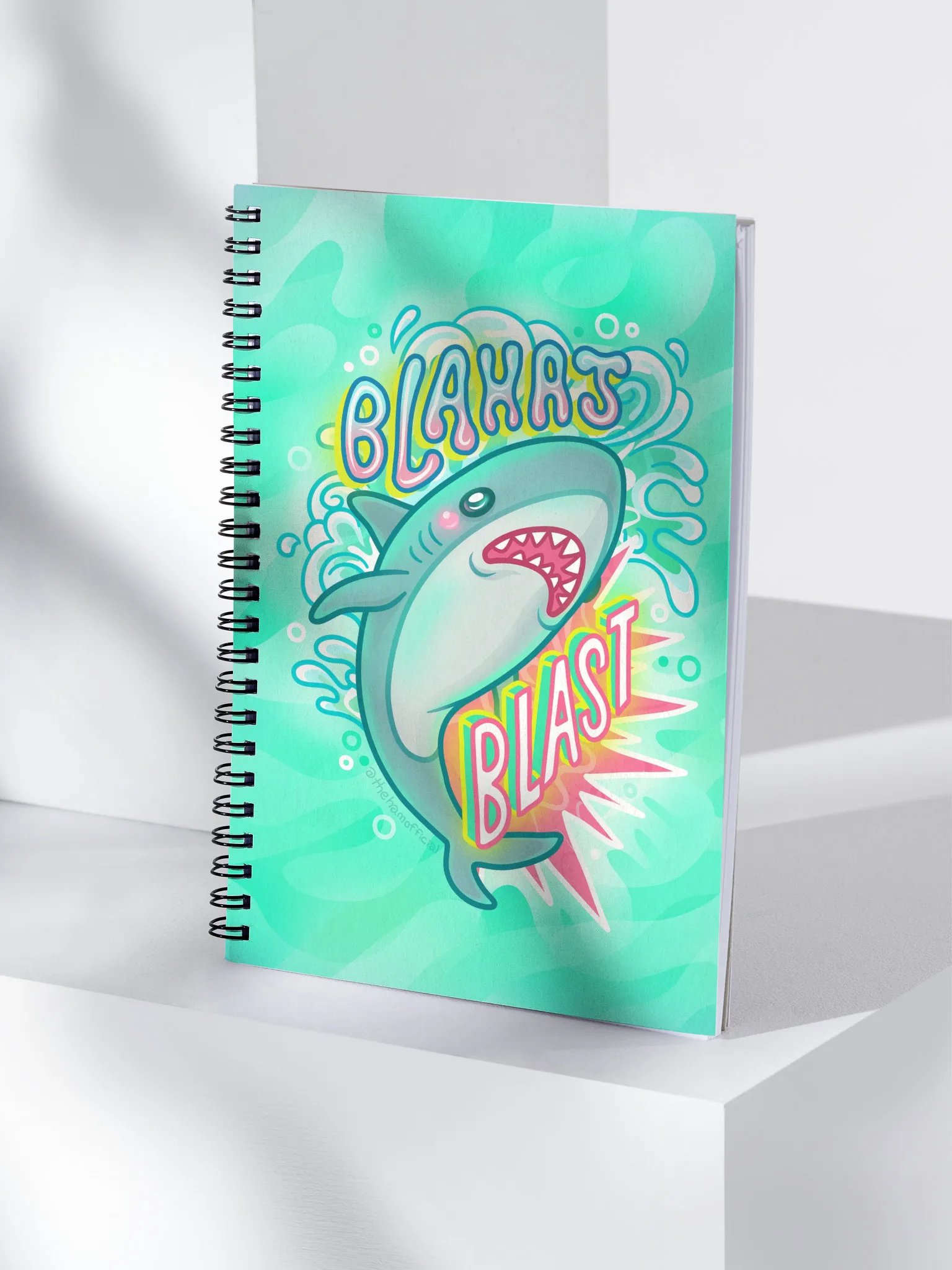 Blahaj Blast Spiral Notebook product image (4)