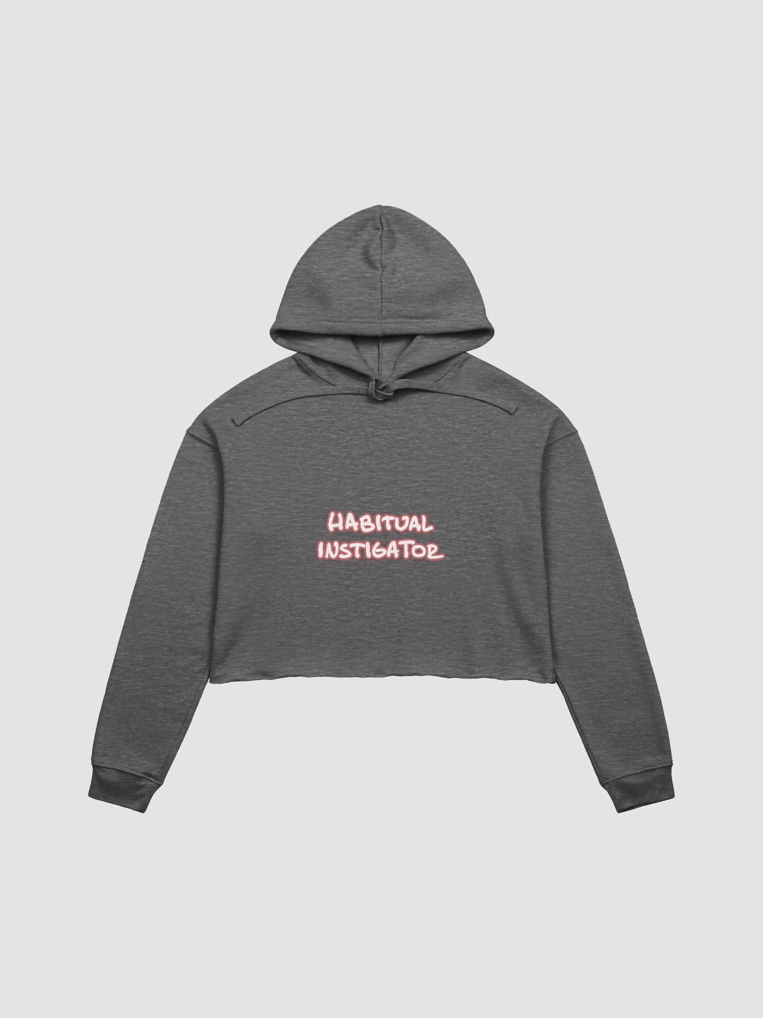 HABITUAL INSTIGATOR (lined design, #CB5F5F) fleece cropped hoodie product image (6)