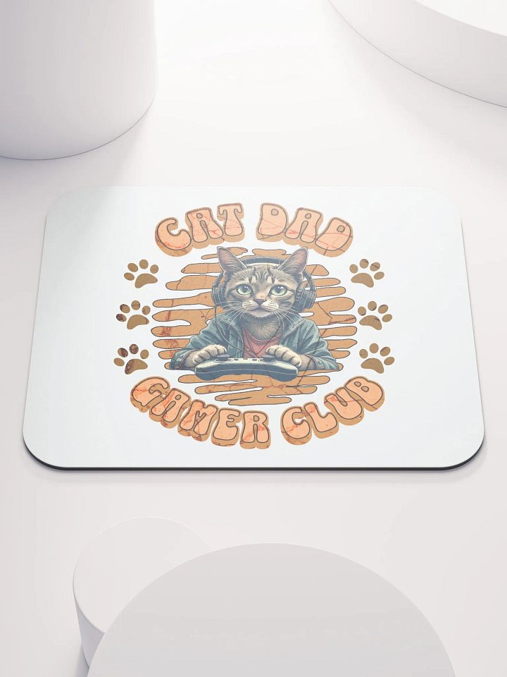 Cat Dad Gamer Club Mouse Pad product image (1)