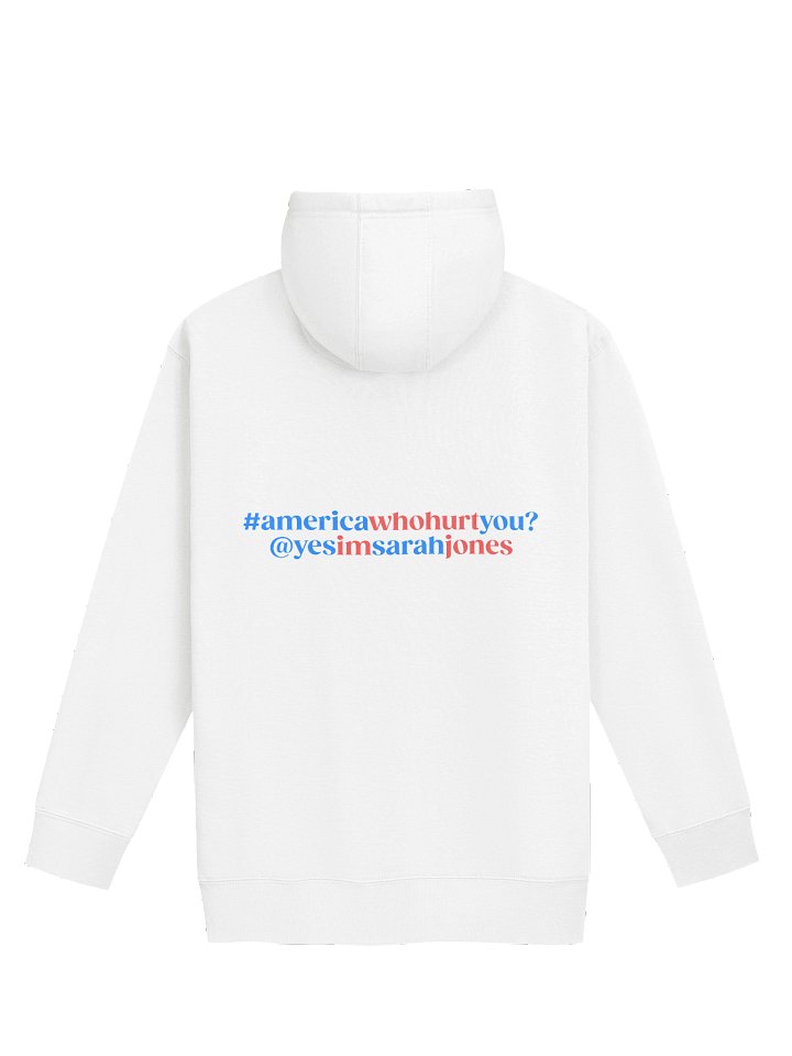 America, Who Hurt You? White Hoodie product image (2)