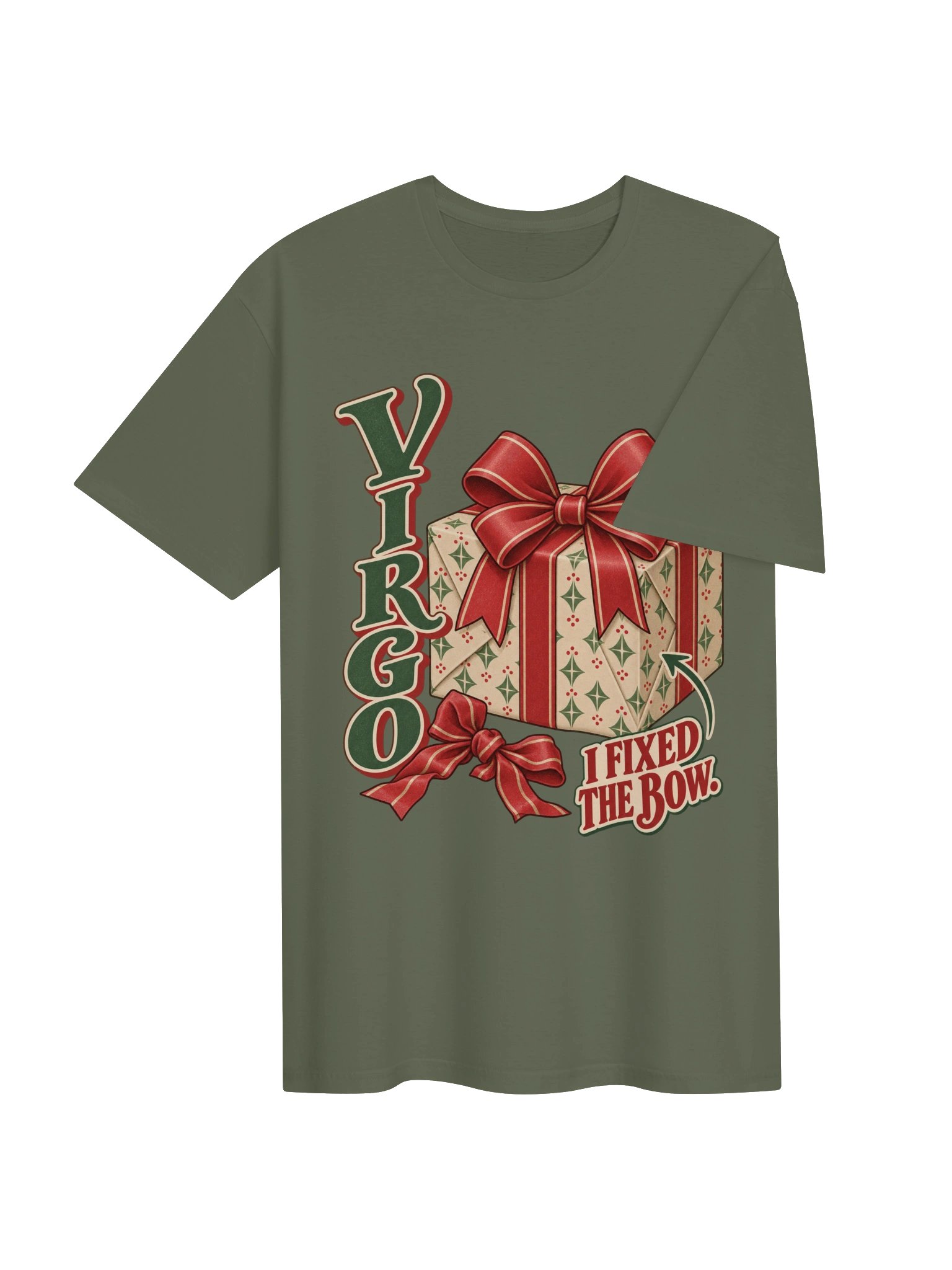 Virgo I Fixed the Bow Christmas T-Shirt product image (4)