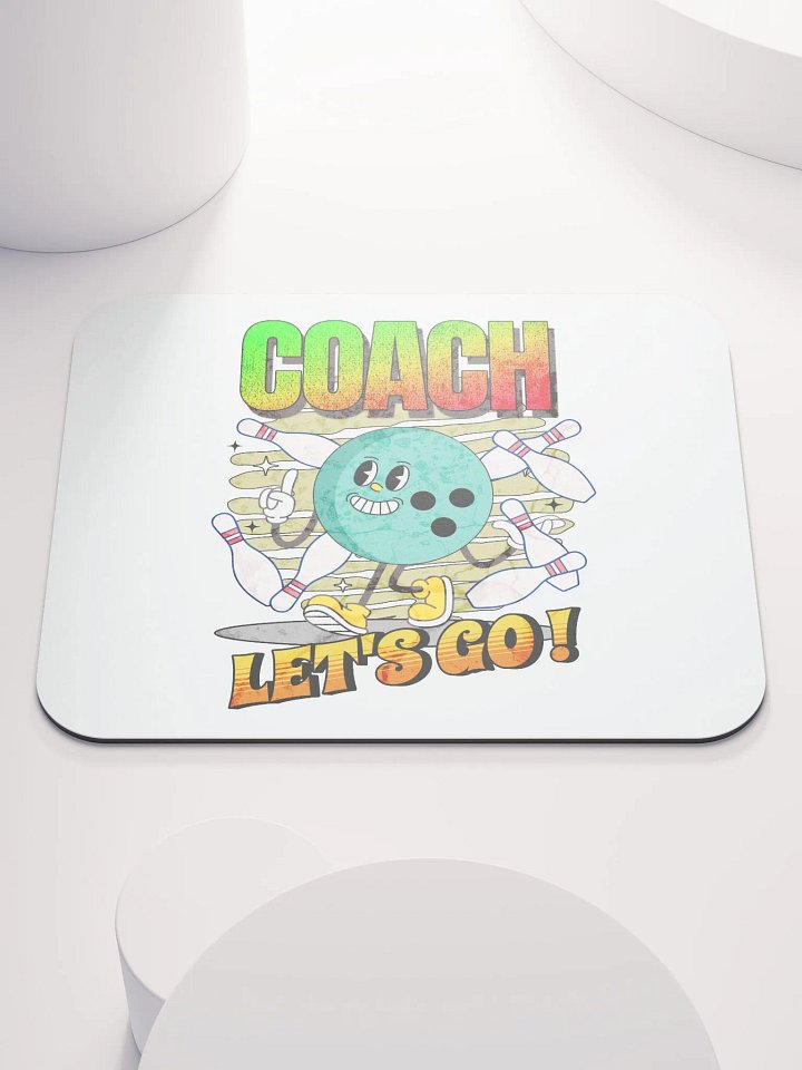 Retro Mascot Coach Bowling Enthusiastic Mouse Pad product image (1)