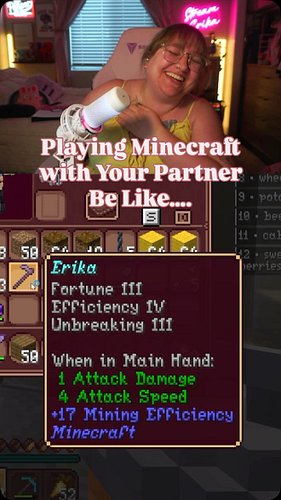 My man thinks he’s hilarious…and he is 🙂‍↕️😂 the shenanigans are real when your partner plays your game with you ♥️

#minecra...