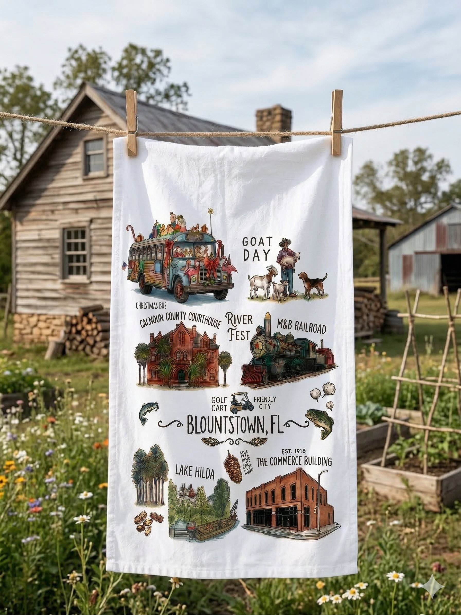 Blountstown Sack Flour Dish Towel product image (1)