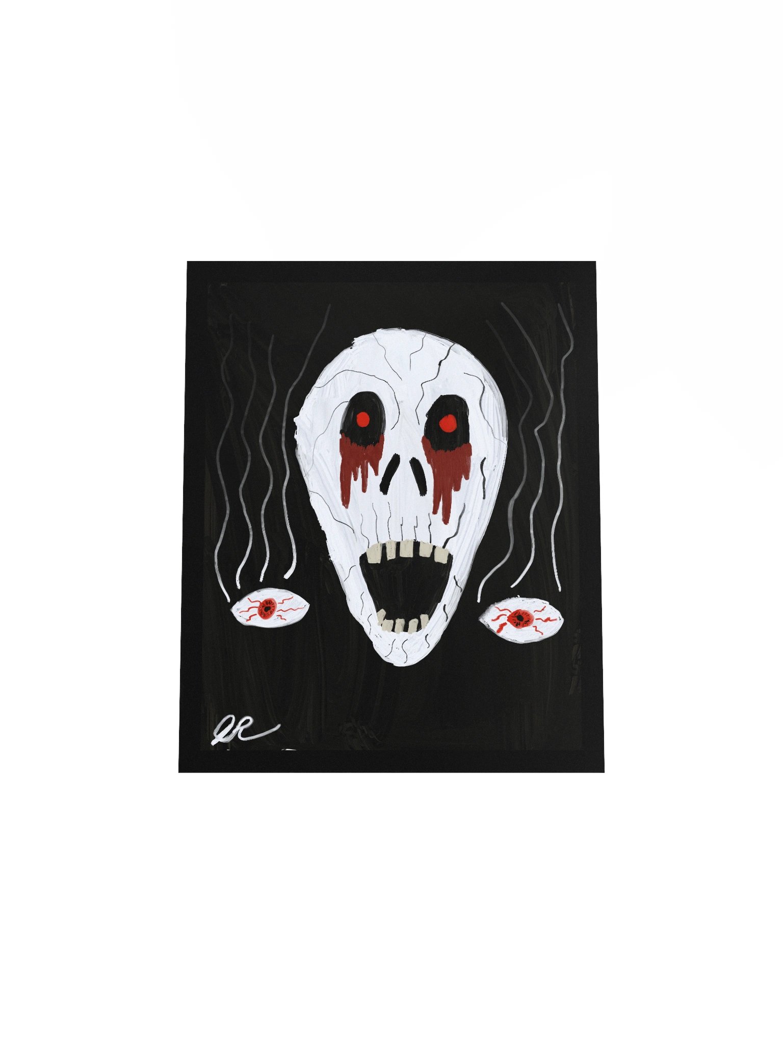 Haunted Grin: Skull & Floating Eyes Poster product image (15)