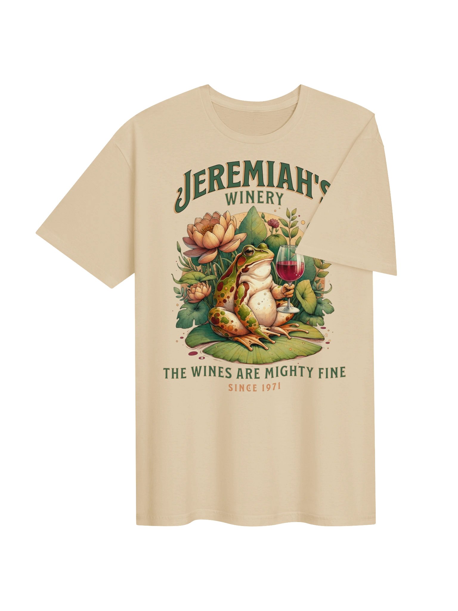 Jeremiah’s Winery Frog Vintage T-Shirt product image (20)
