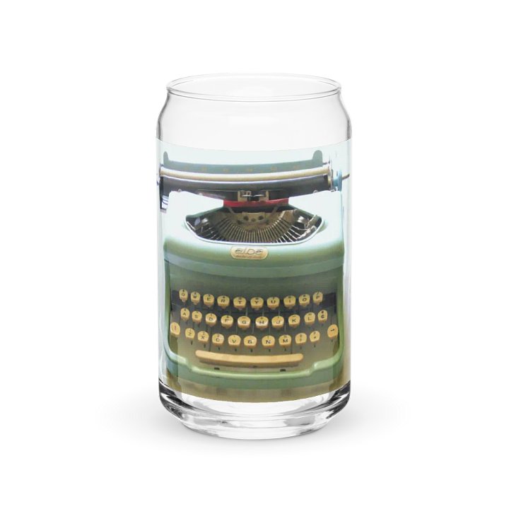 Mint Blue Typewriter-Inspired Glass product image (1)