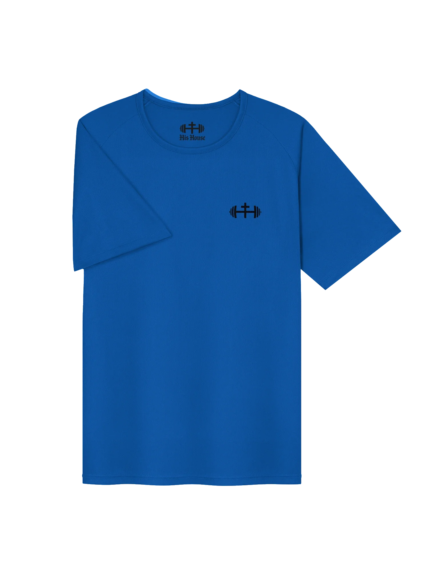 His House Mens Performance Crew Collar T-Shirt -Black Logo by His House