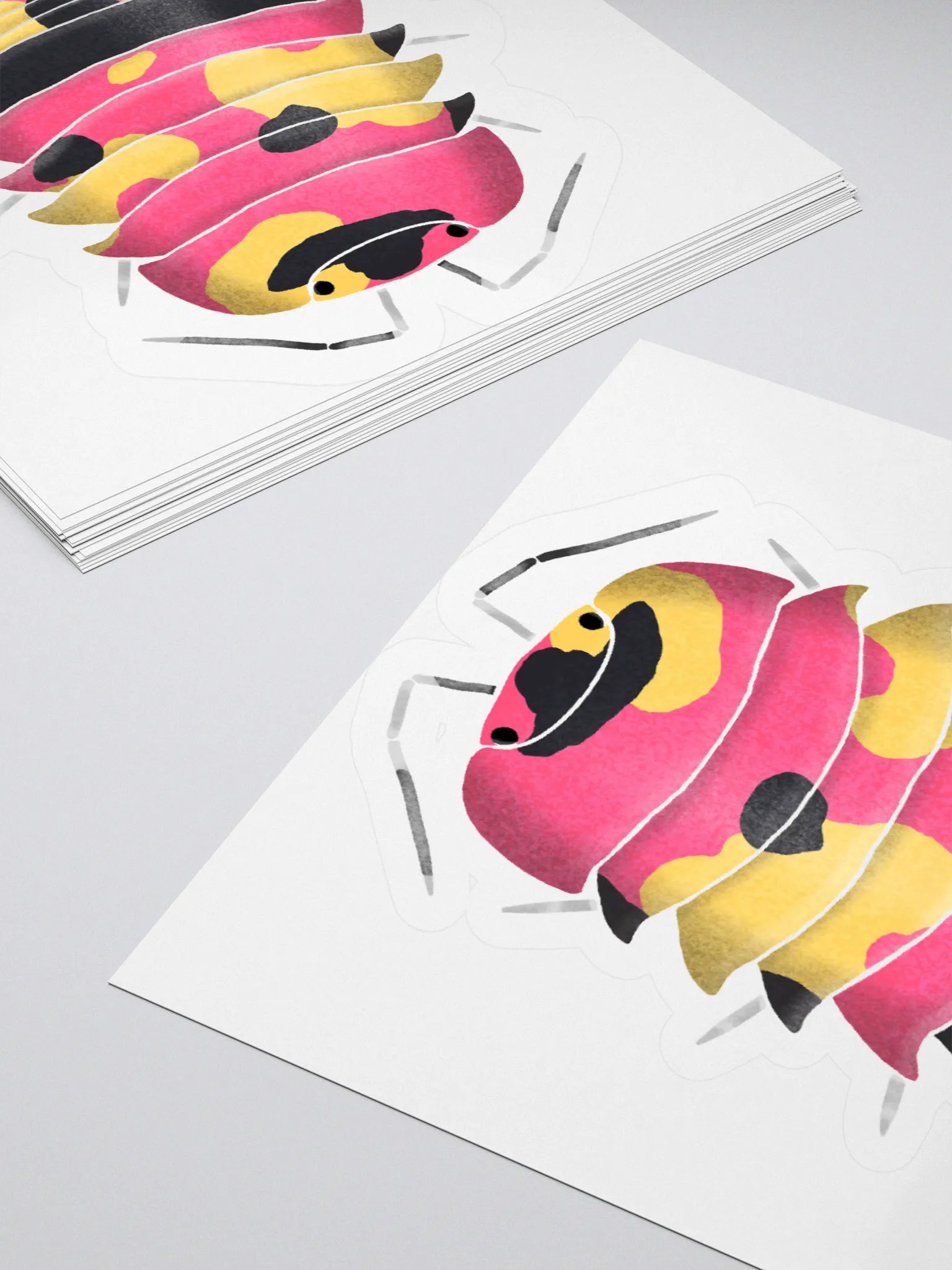 Scarlet Isopod Sticker product image (16)