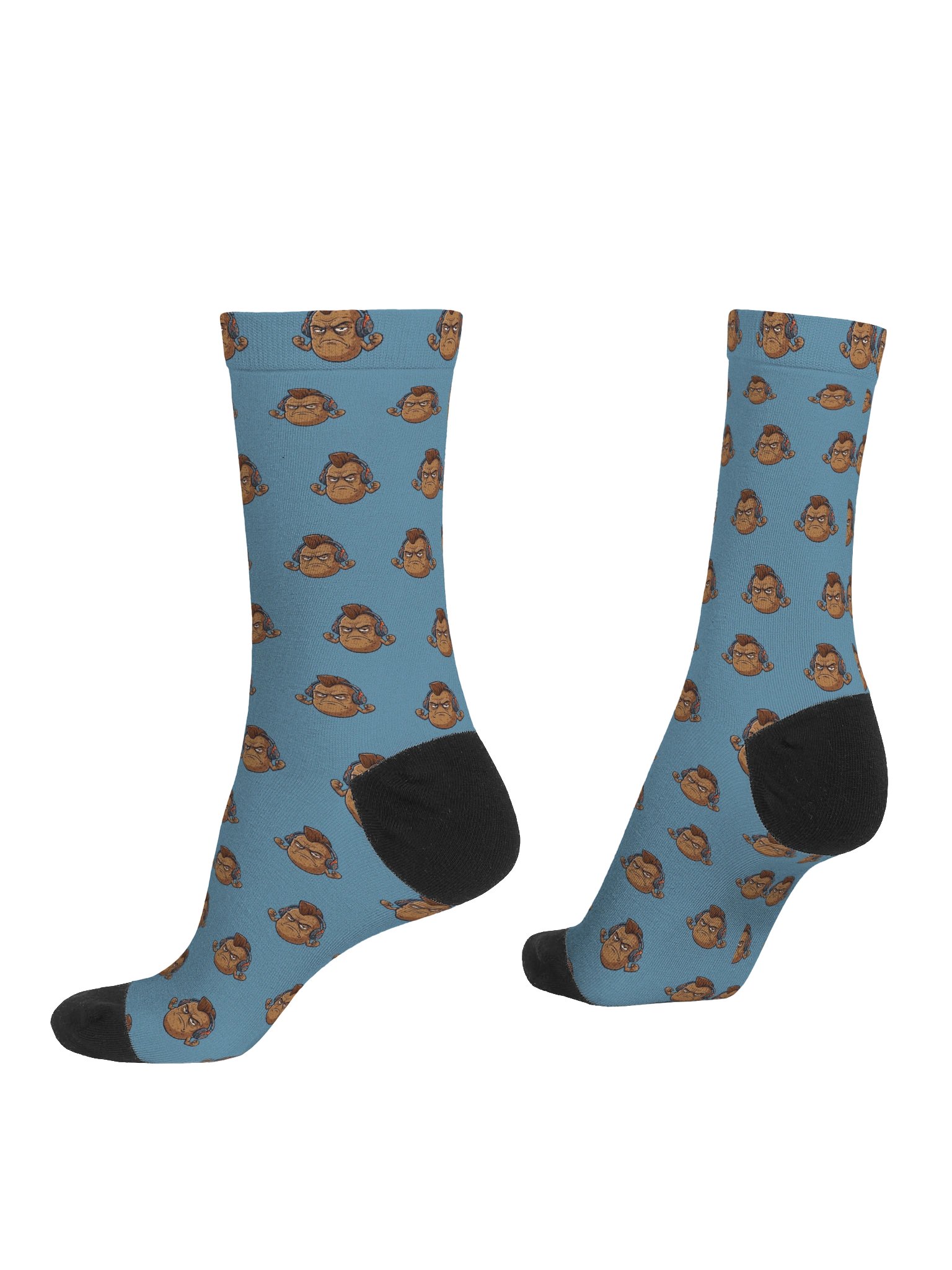 Grumpy Potato Pattern Crew Socks product image (4)