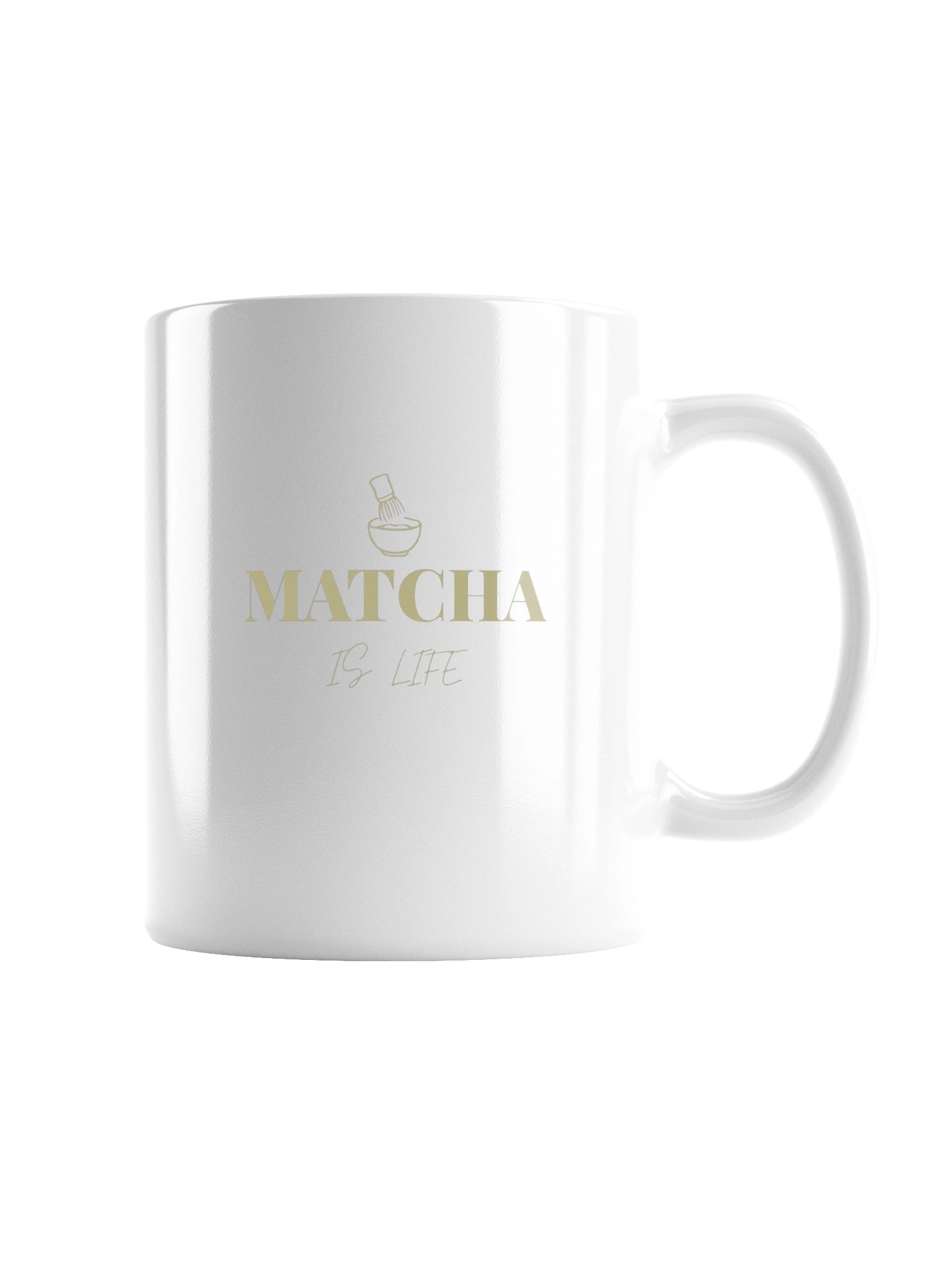 MATCHA IS LIFE Aesthetic Ceramic Mug - Minimalist Green Tea Cup product image (3)