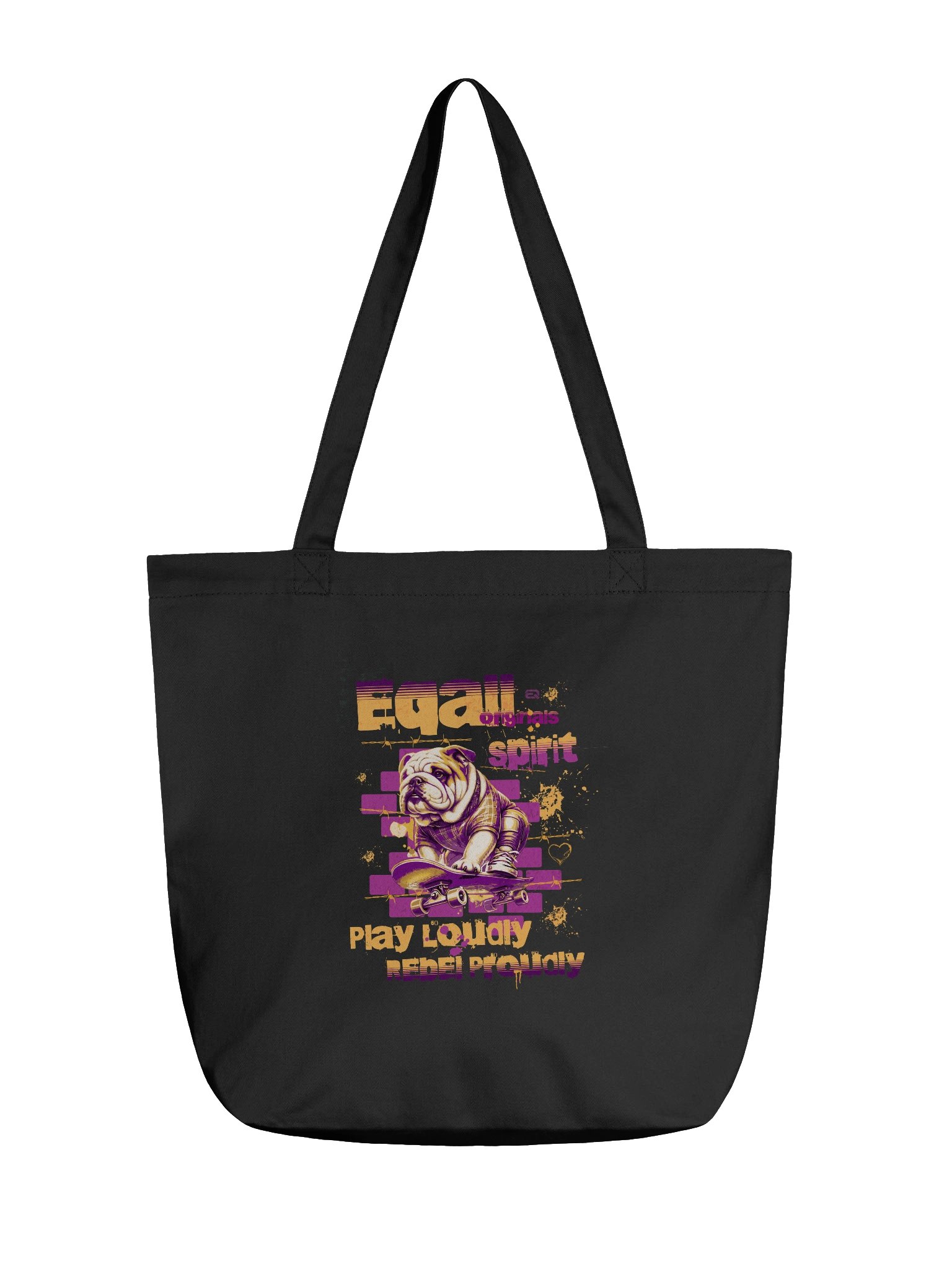 Urban Dog Skater ECO Vibes Organic PAWSETIQ Tote-bag by EQALL® Originals_Pink_Orange product image (2)