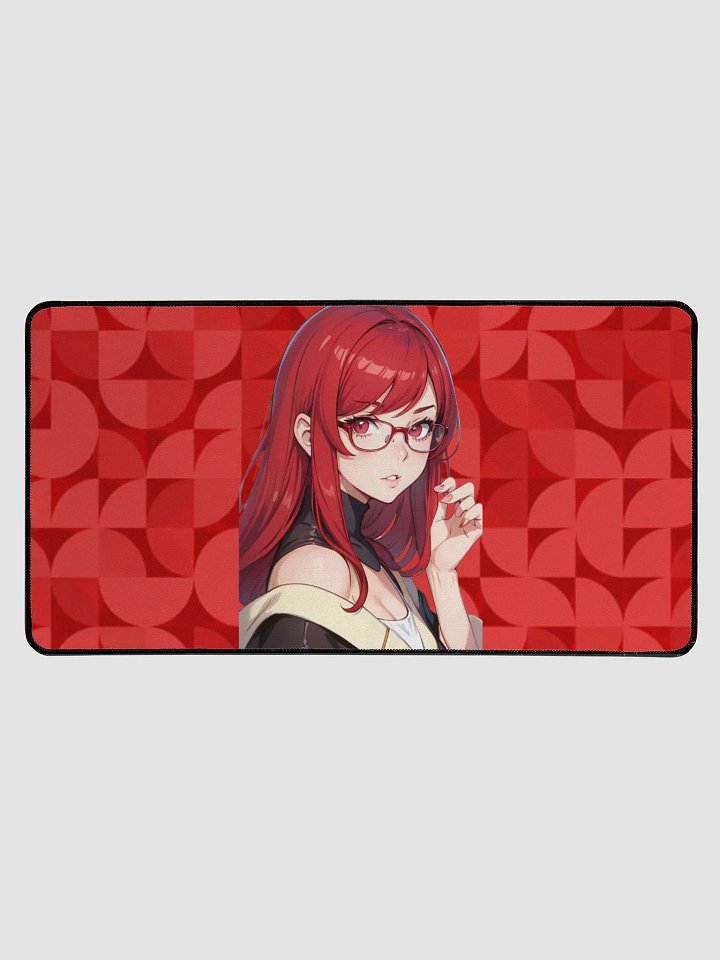 (Red WAIFU) K Desk Mat 15.5" x 31.5" product image (1)