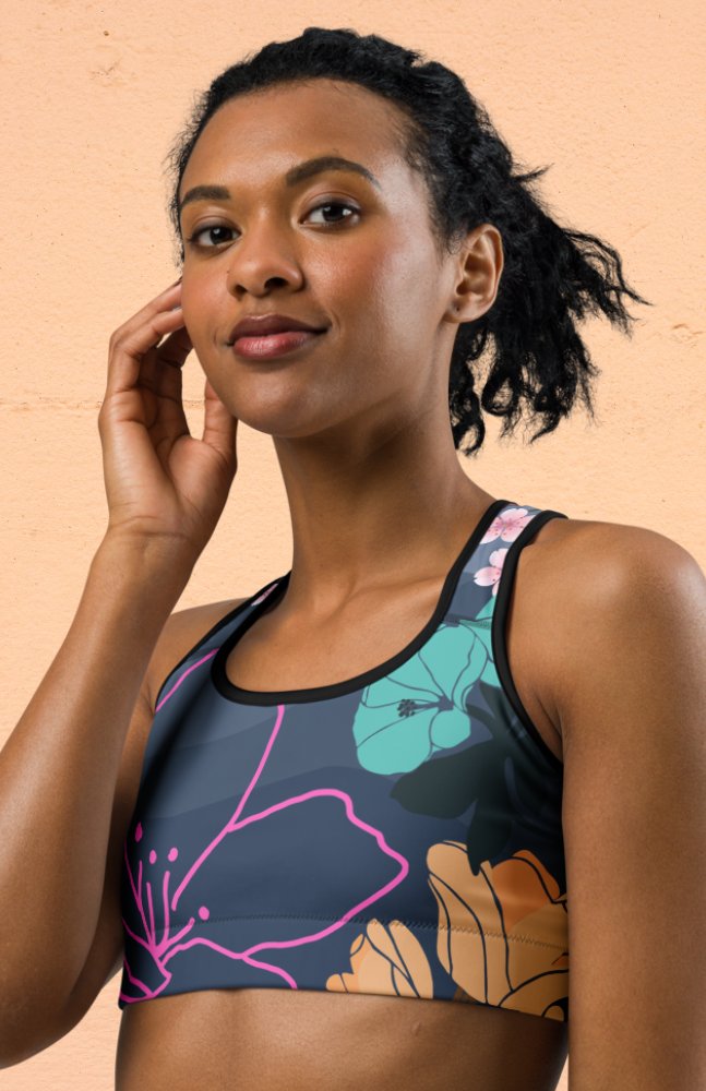 Floral Kaleidoscope Sports Bra product image (1)