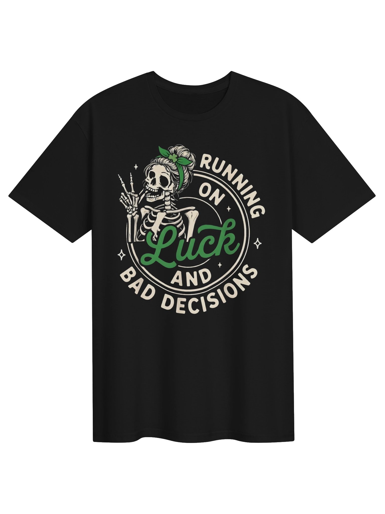 Running on Luck Skeleton Peace Tee product image (2)
