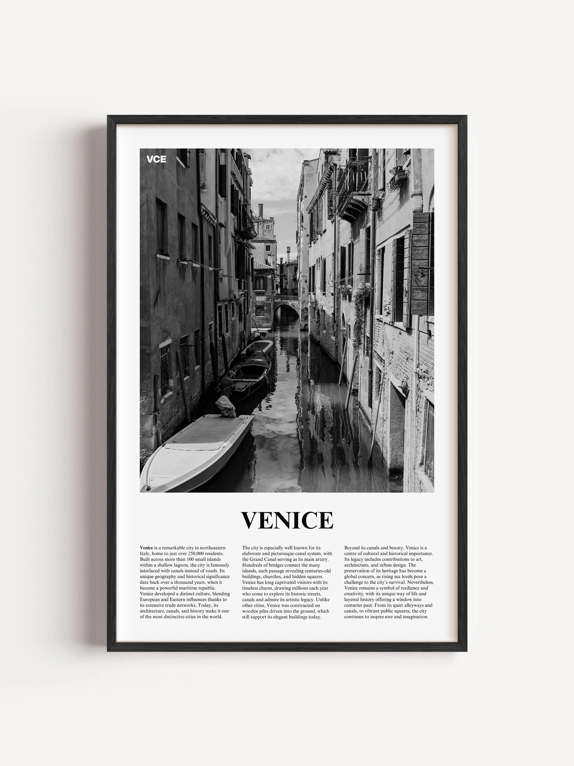 Venice 03 Newspaper Poster | Framed product image (1)