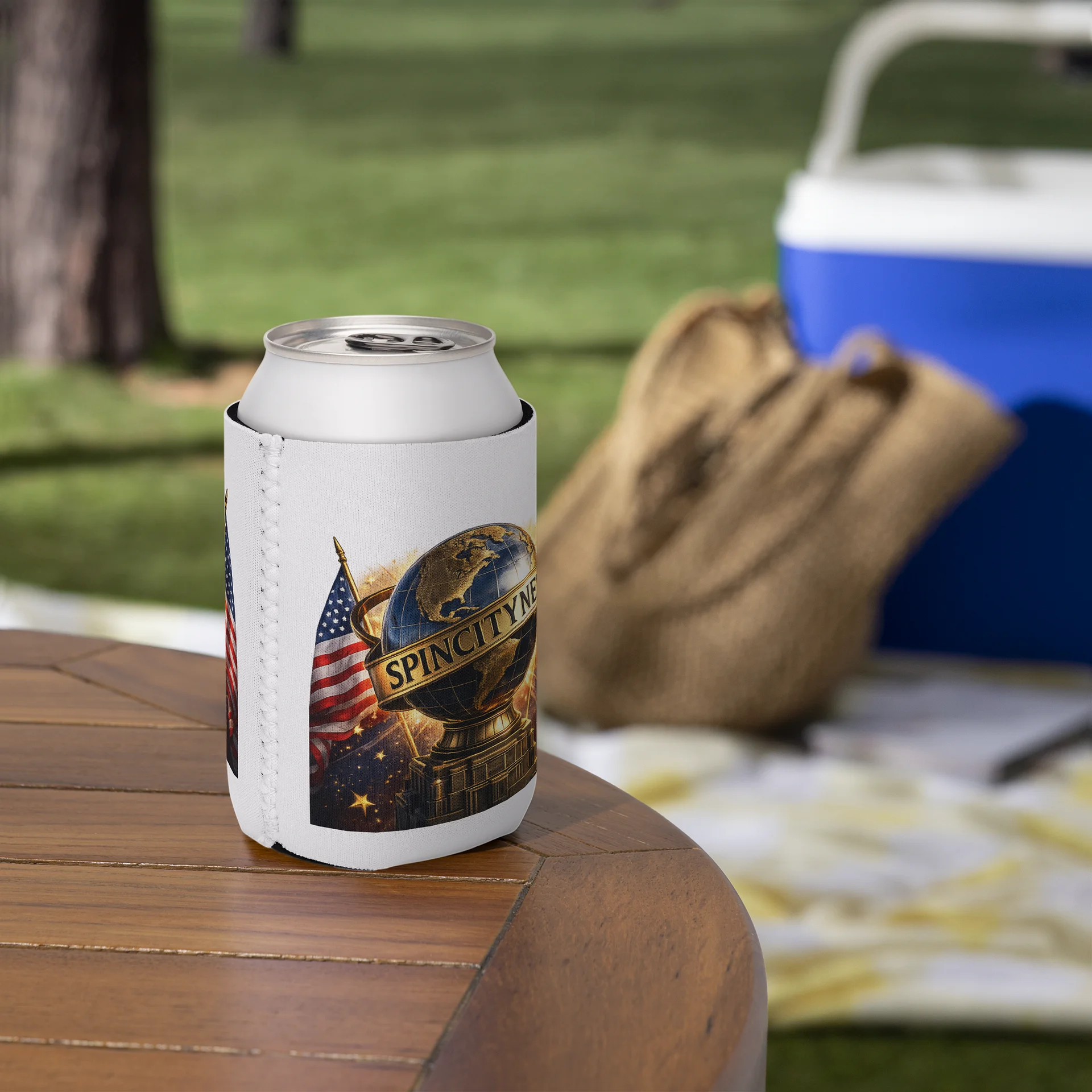 Spin City News Globe Can Cooler product image (2)