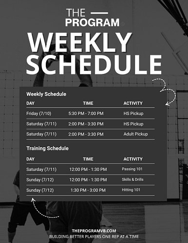 🏐 New week. New reps. New opportunities to get better.

Whether you’re looking to sharpen your skills or get more game experi...