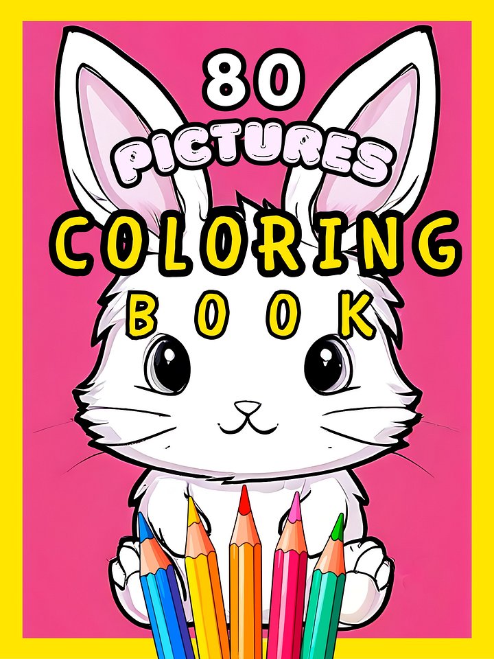 80 Pictures Children Coloring E-Book - Printable product image (2)
