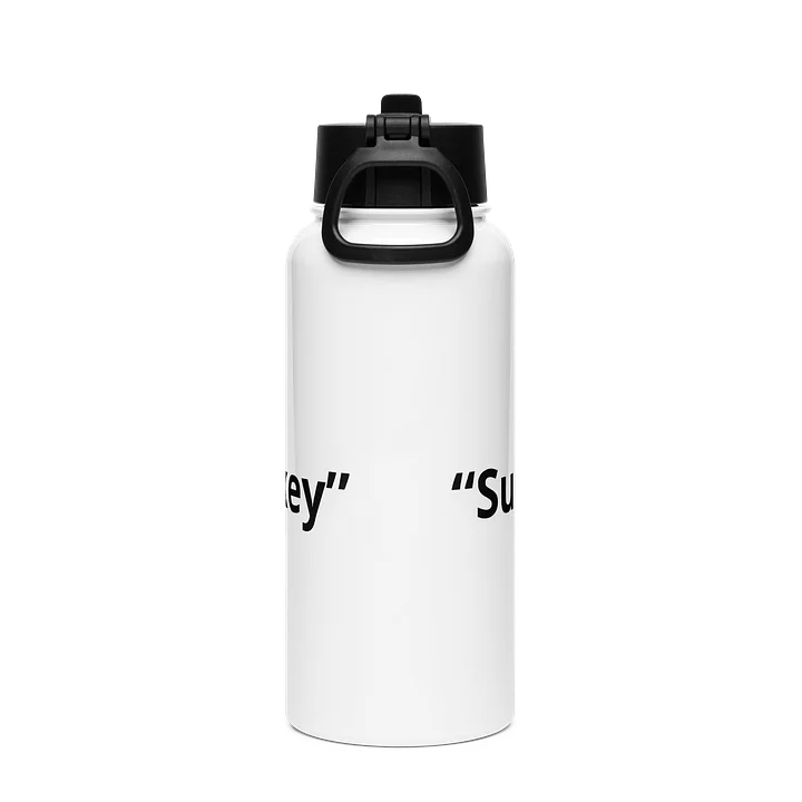 Sleek Black Straw Lid Water Bottle product image (2)