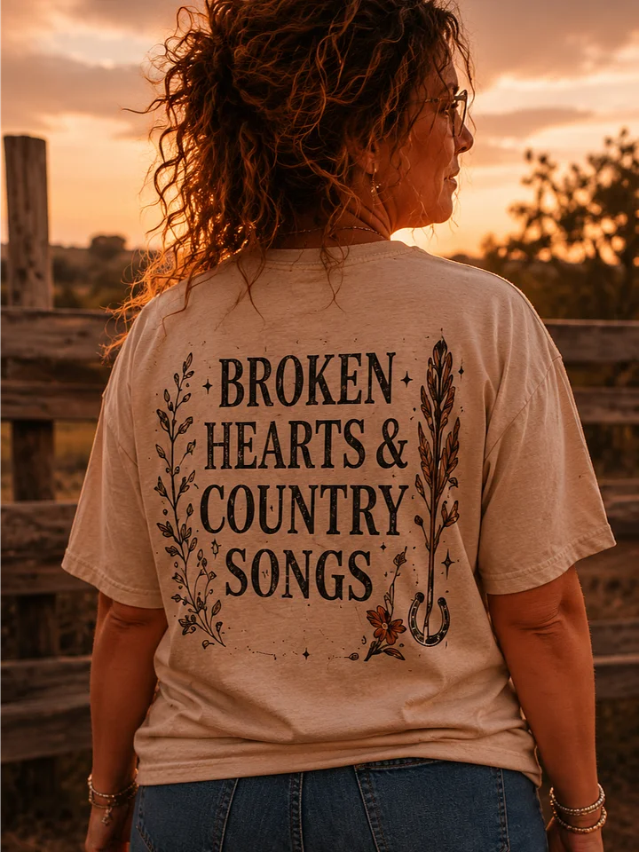Broken Hearts & Country Songs Tee product image (1)