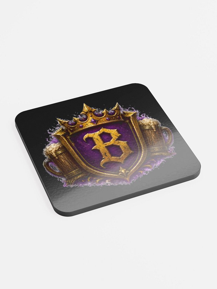 BaronBeard Heraldic Coaster — Purple Crown 'B' Emblem product image (2)