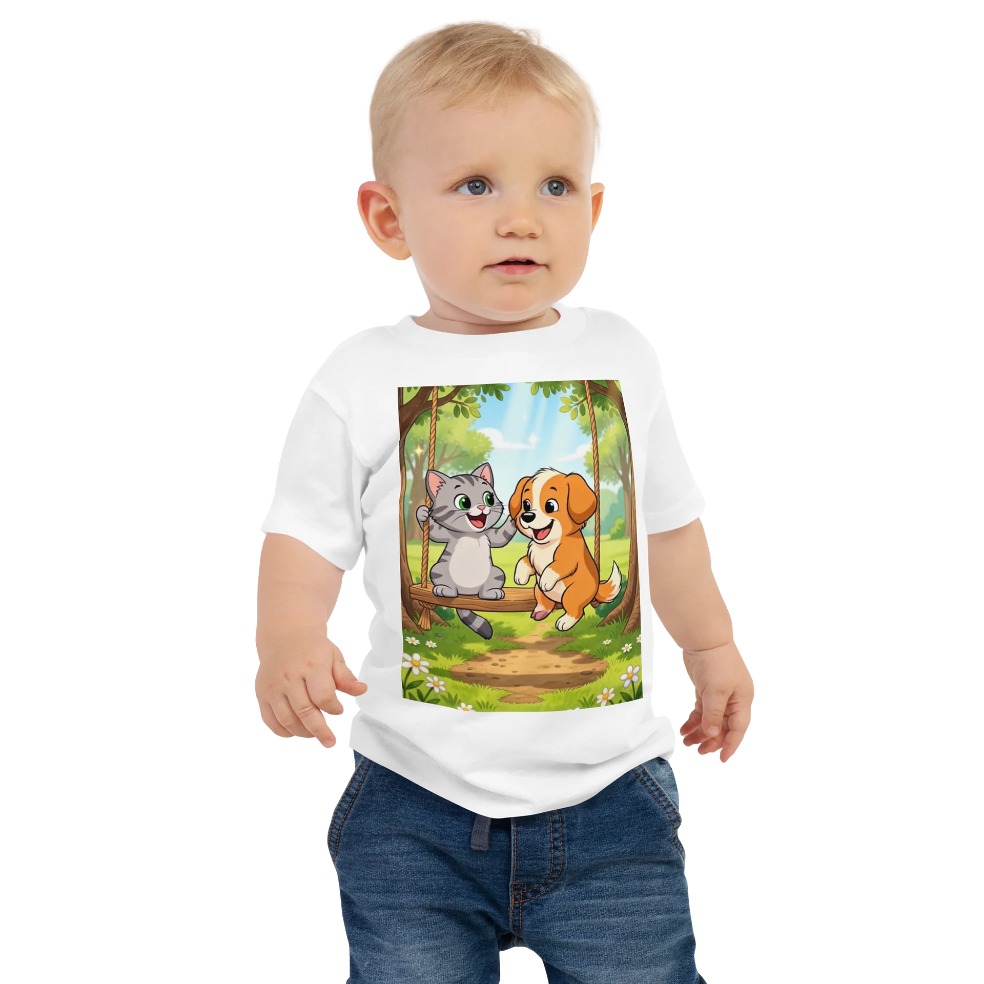Kitten & Puppy Baby Tee product image (1)