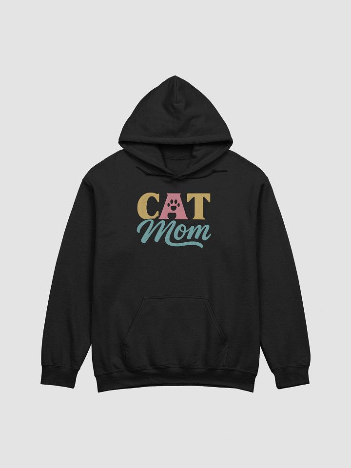 Cat Mom Hoodie | Cute Pet Lover Design with Paw Print Heart | Gift for Cat Owners product image (1)