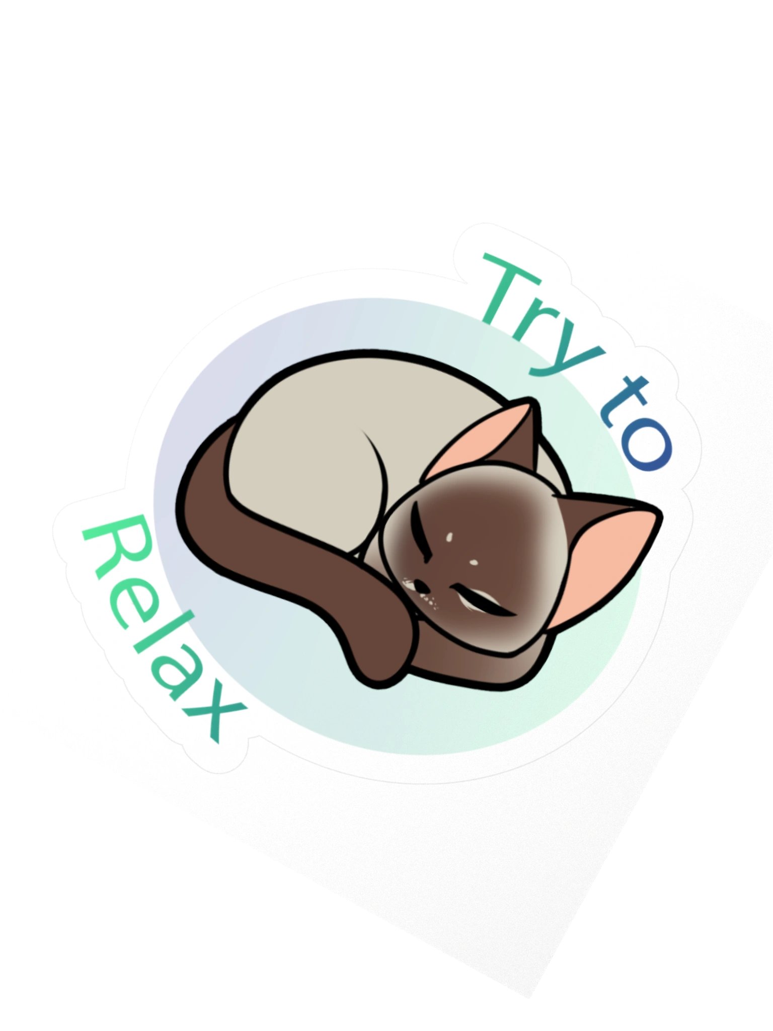 Try to Relax Cat Sticker product image (2)